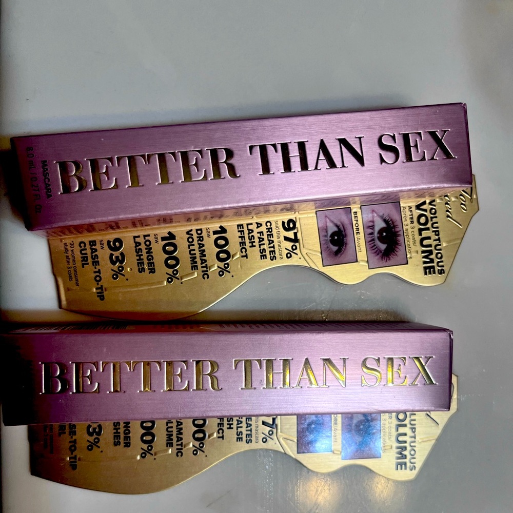 Too Faced Better Than Sex Mascara in Pink and Gold